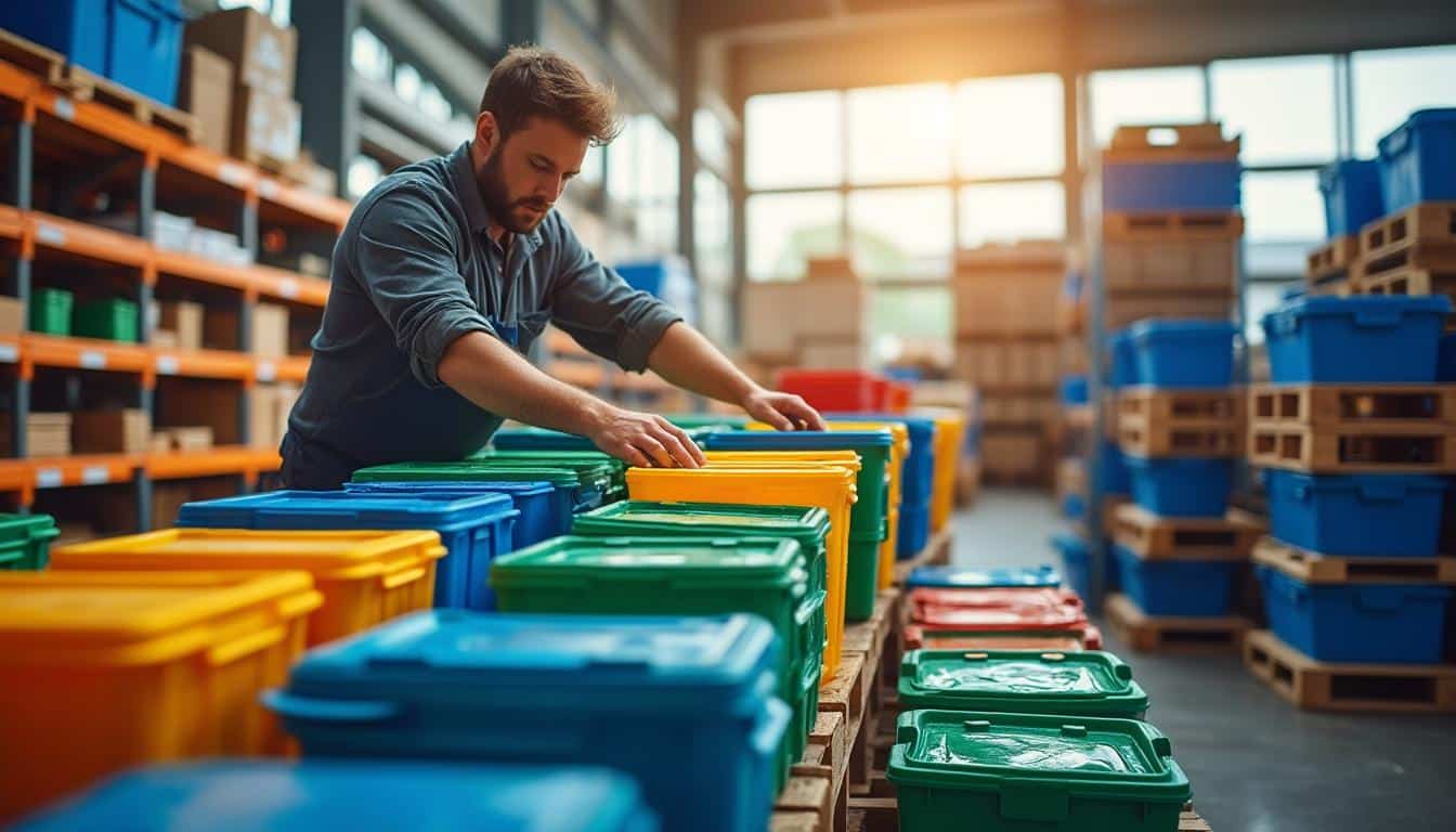 Illustration: Comprendre ce qu’est un conteneur gerbable et ses spécificités