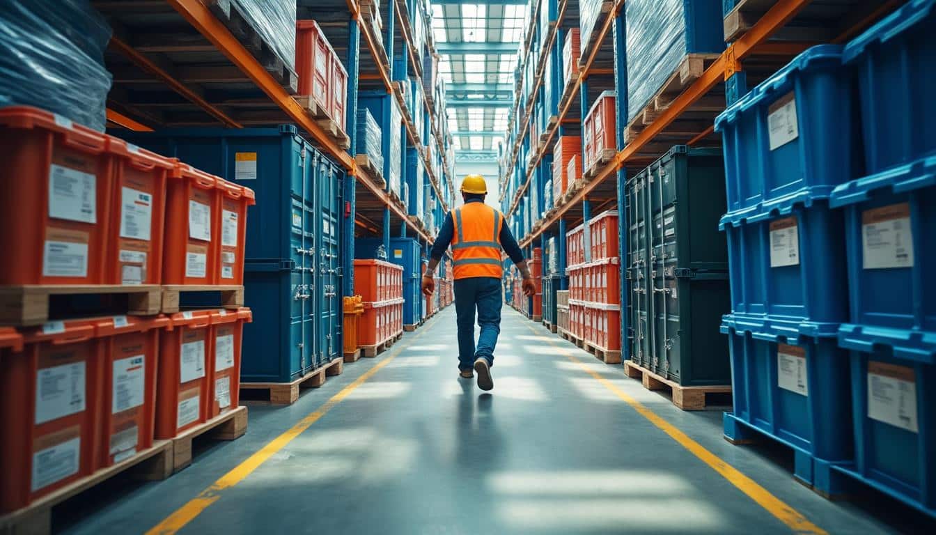 Conteneur gerbable : optimiser stockage et transport en entrepôt