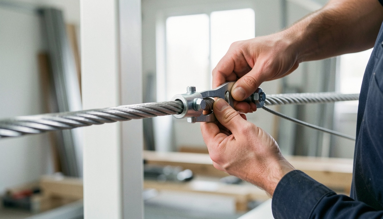 Fixation pour câble acier : choix, pose et sécurité